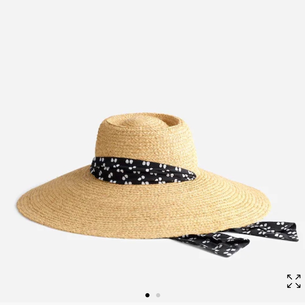 Elegant Straw Sun Hat with Black Ribbon